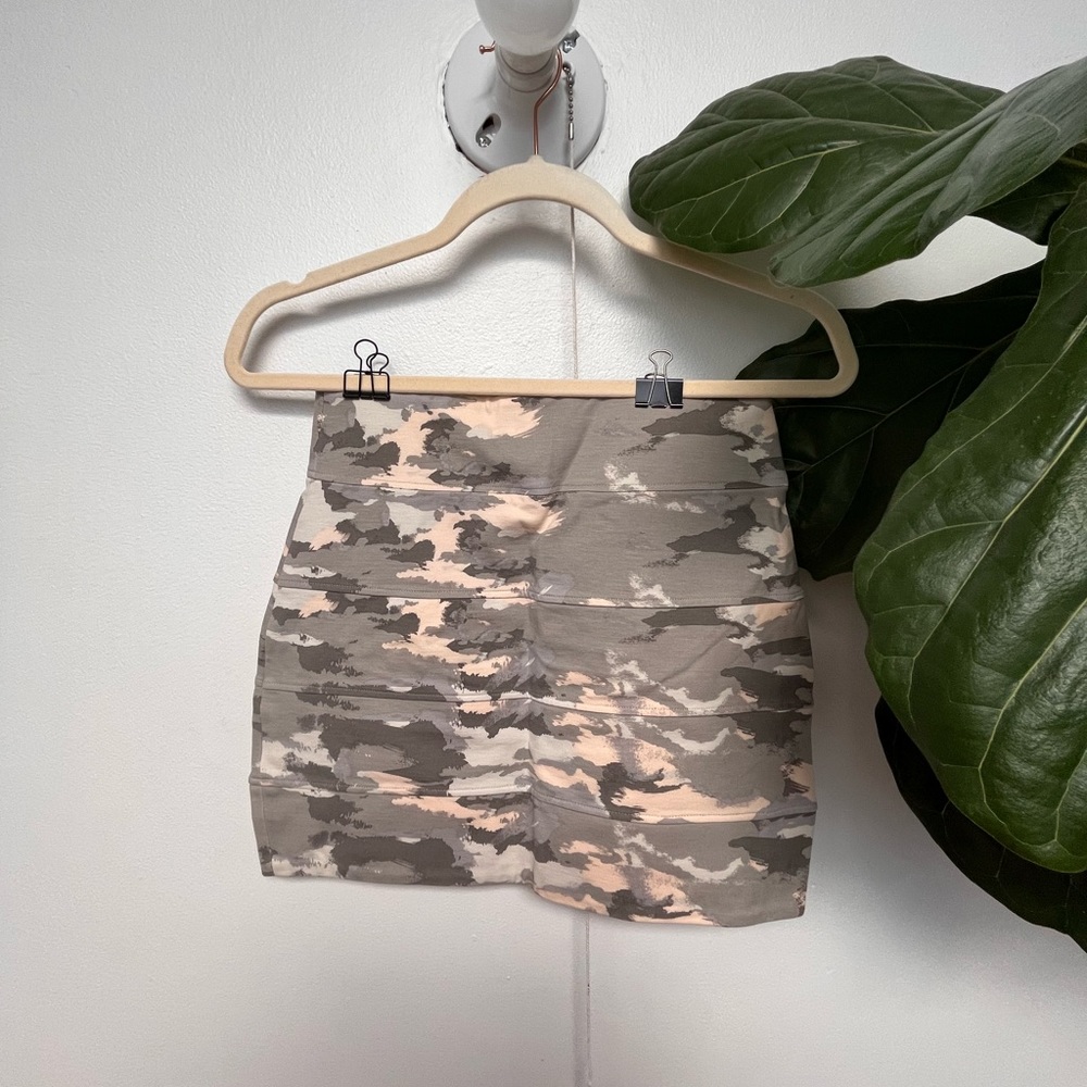 Talula Camo Bodycon Skirt